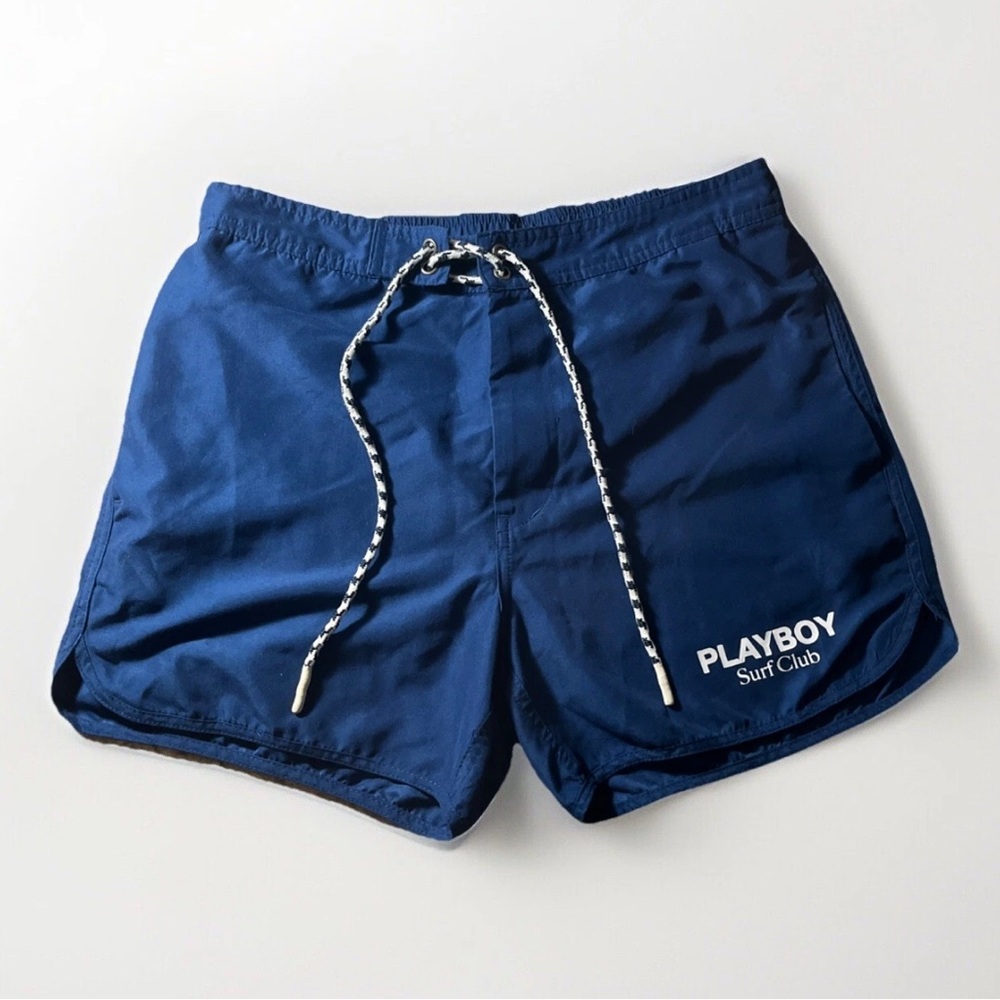 Playboy Surf Club By Pacsun Men's Blue Swim Shorts